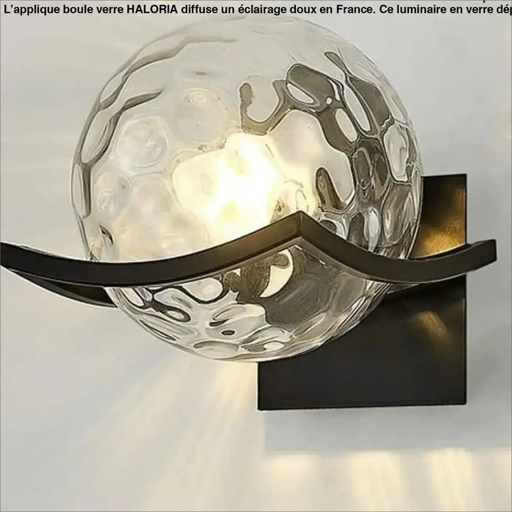Applique Boule Verre Contemporaine Noir Ou Blanc