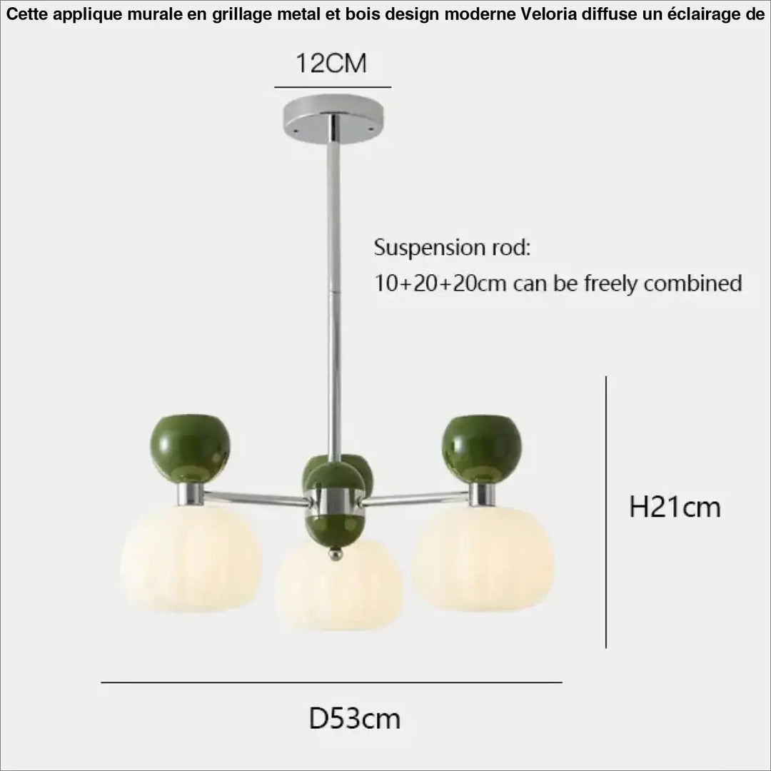 Suspension têtes moderne vert design écologique élan