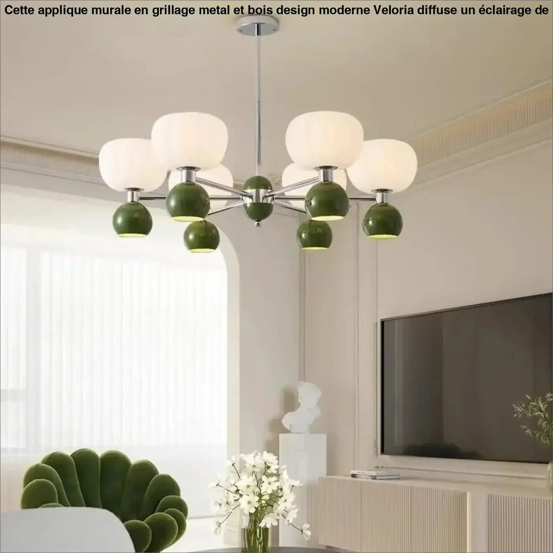Suspension têtes moderne vert design écologique élan