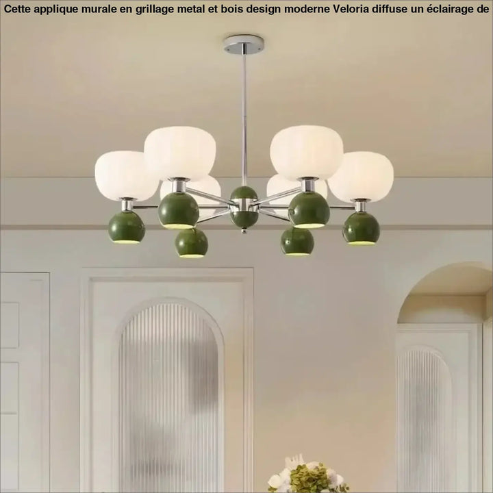 Suspension têtes moderne vert design écologique élan