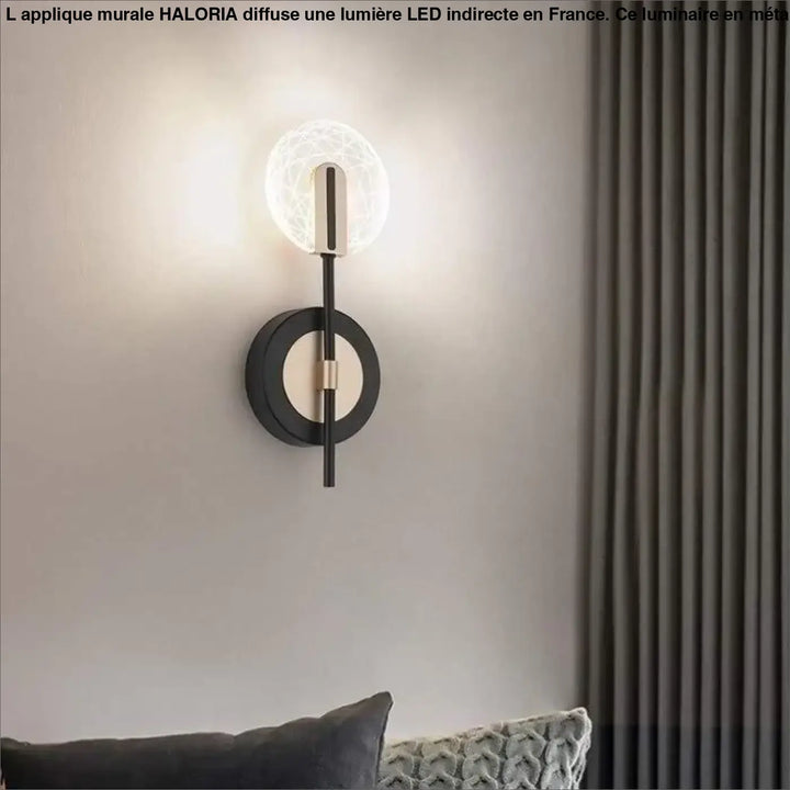 Applique Led Design En Cercle Avec Tige Verticale