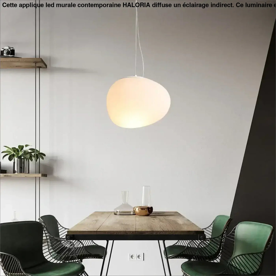 Suspension led blanche douce et raffinée style élégant
