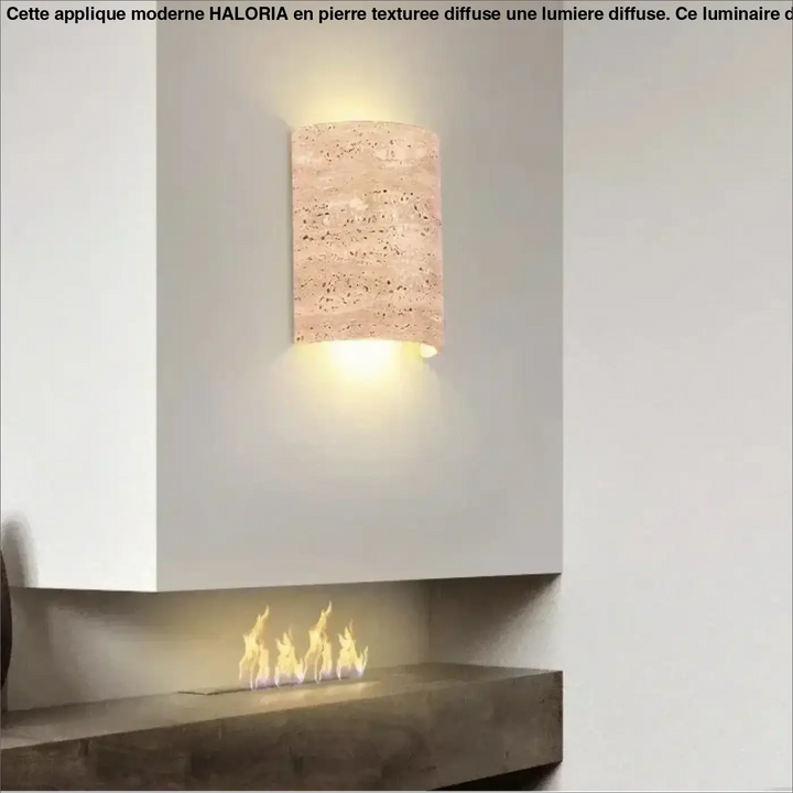 Applique murale travertin led moderne lumière douce