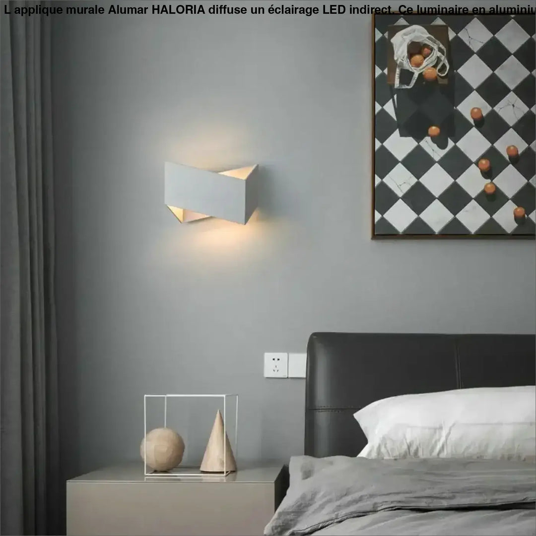 Applique murale moderne noir design géométrique élégante