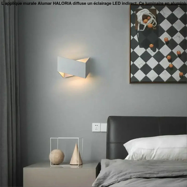 Applique murale moderne noir design géométrique élégante