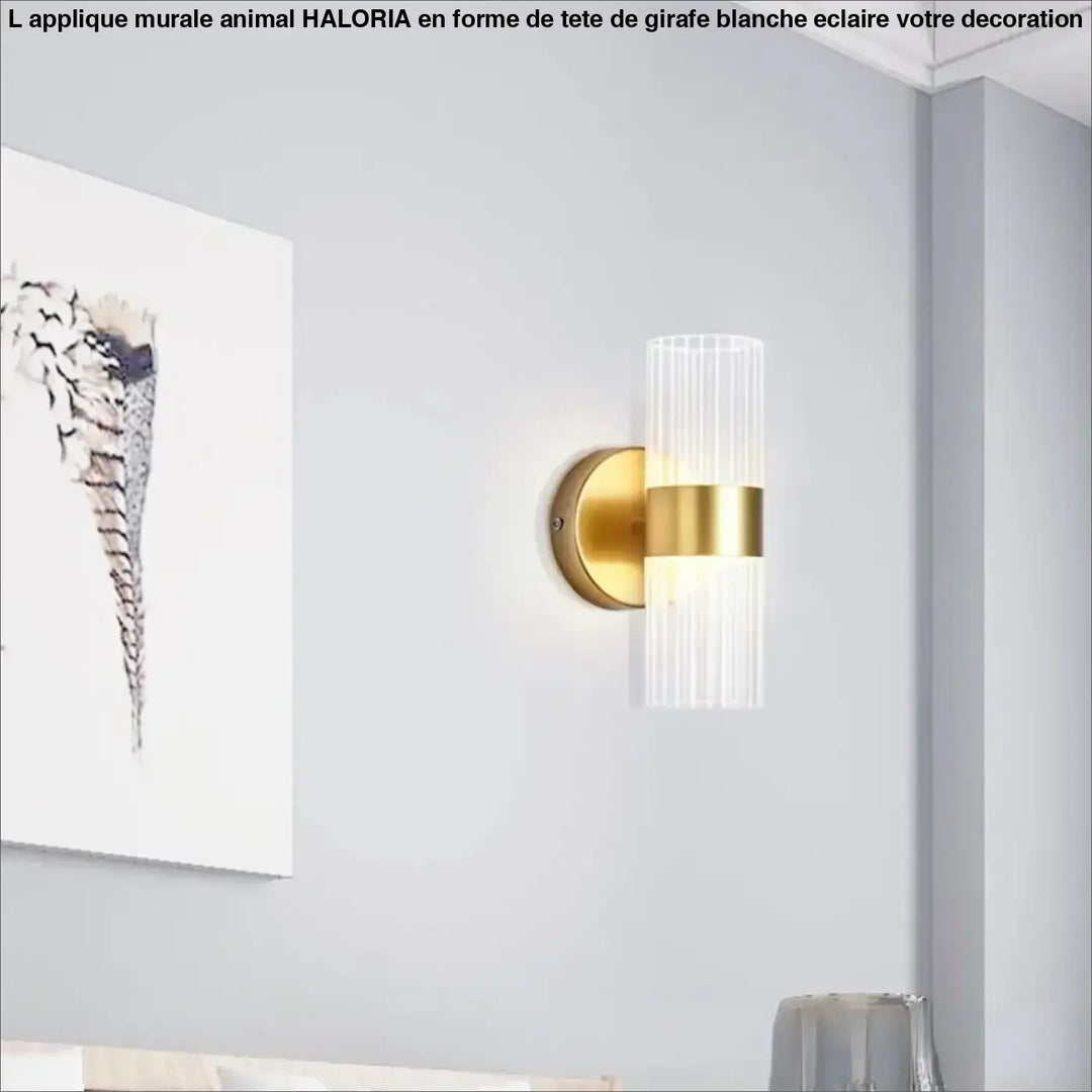 Applique Murale Transparente Et Doré À LED Pour Chambre