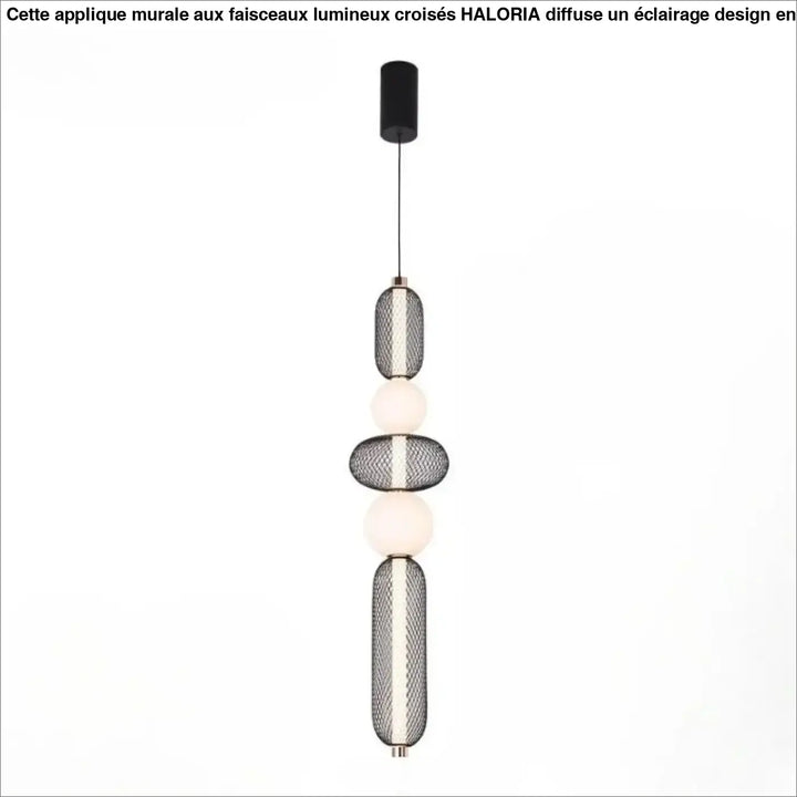 Suspension luminaire vako lampes suspendues avec monture noire cylindrique et ampoules blanches en maille argentée texturée