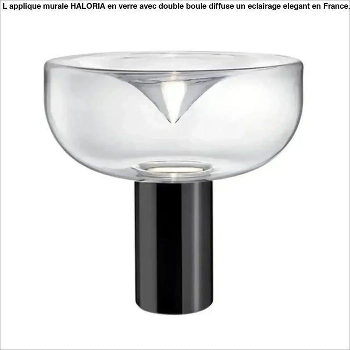 Lampe de table gloss en verre fumé avec base cylindrique noire pour une décoration intérieure au design sculptural