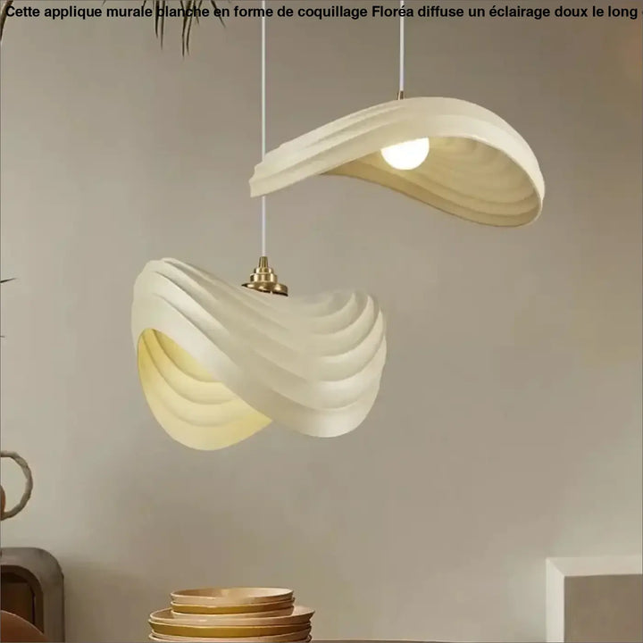 Suspension luminaire moderne formes galets blanc design