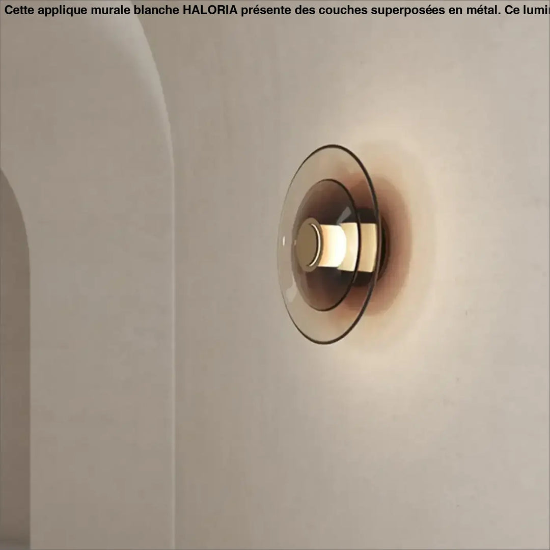 Applique murale gris ambre ronde au style néo rétro

