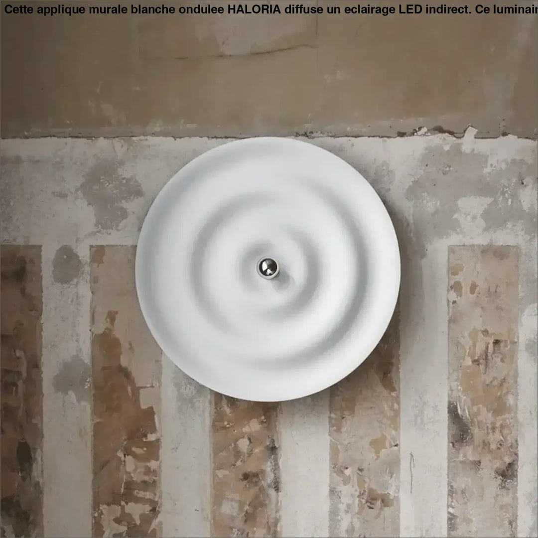 Applique Murale Blanche Ondulée En Aluminium Moderne