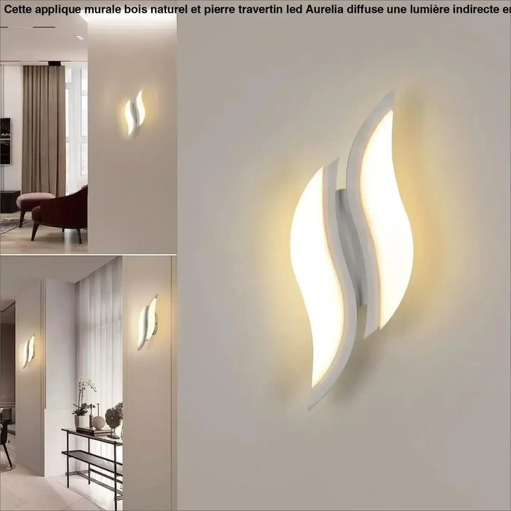 Applique murale design contemporain led blanc élégant