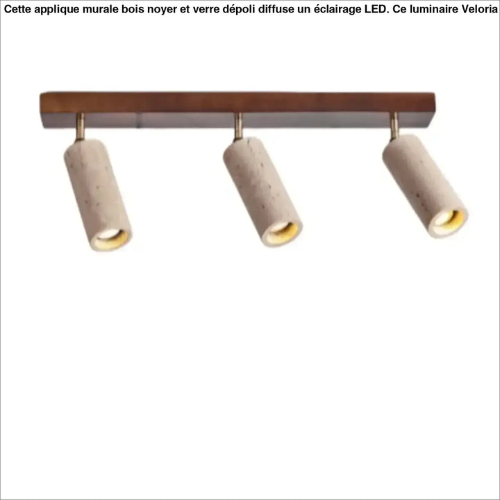 Plafonnier spots en pierre et bois au design scandinave et moderne