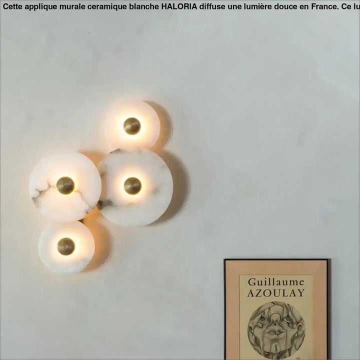 Applique Murale Céramique Blanche Forme Ronde Convexe