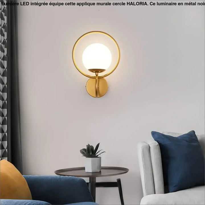 Applique Murale Cercle Led Design en Verre Dépoli