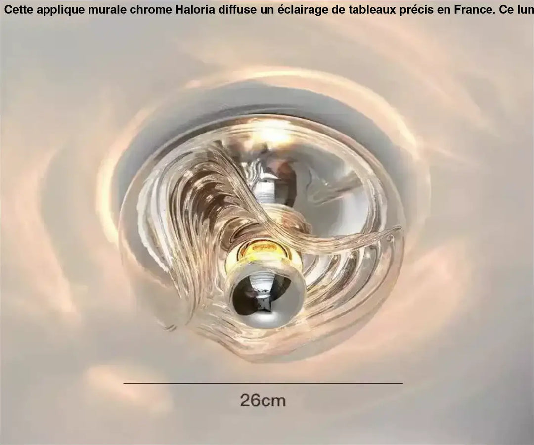 Applique Murale Transparente En Verre Soufflé Gris Élégante