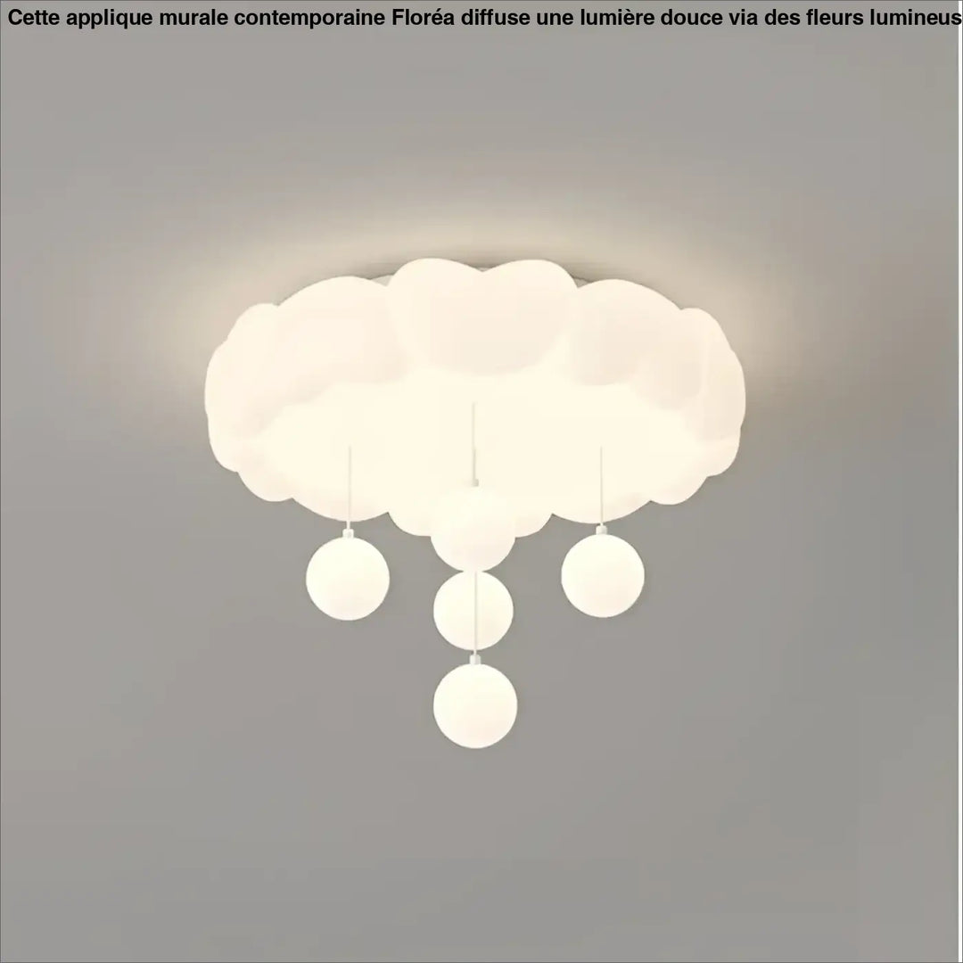 Luminaire plafonnier blanc en forme de nuage avec ampoules sphériques suspendues pour salle à manger besoin d’ouvrir