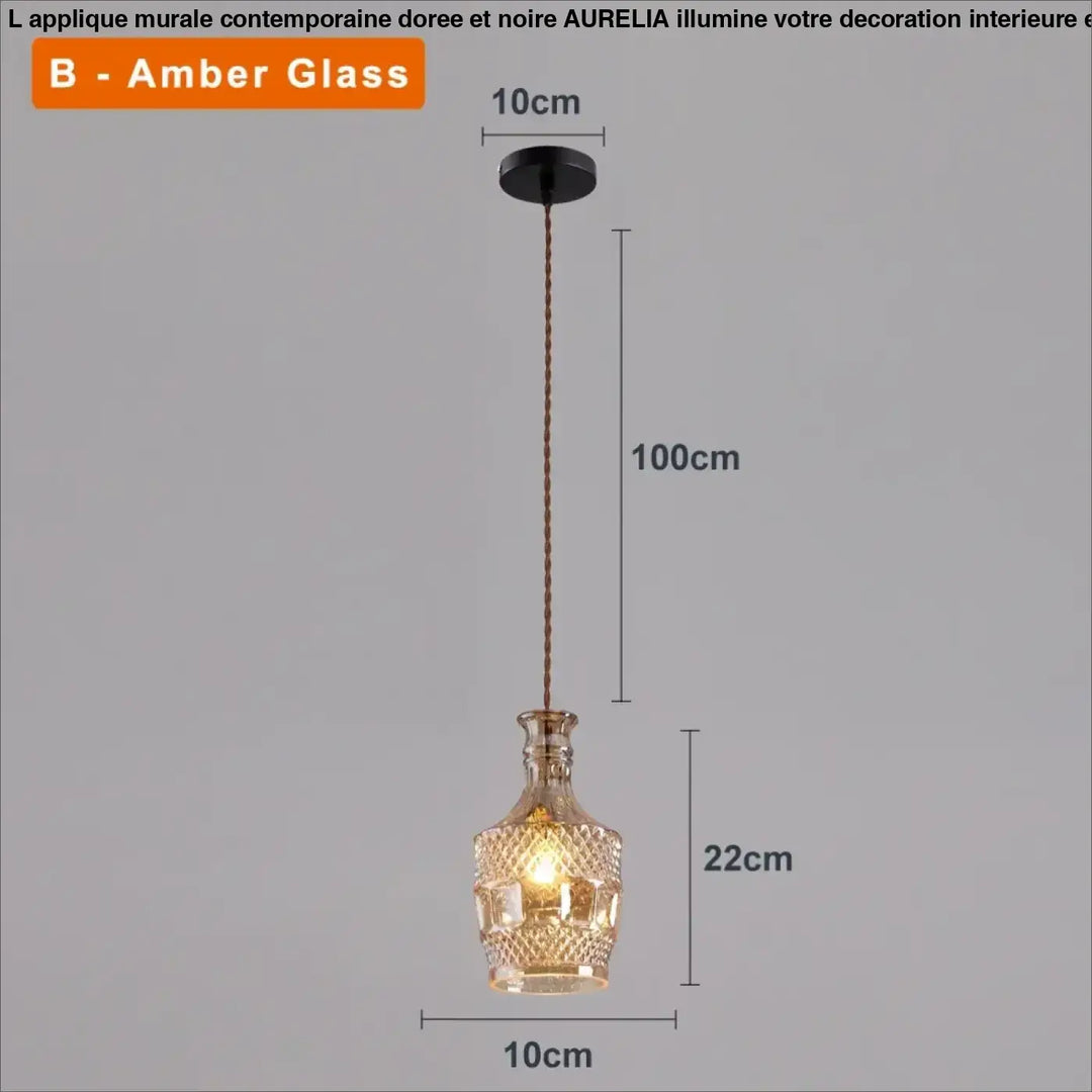 Suspension luminaire en verre ciselé style art déco élégant