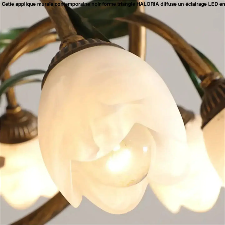 Suspension luminaire vintage florale pour salon au style rétro