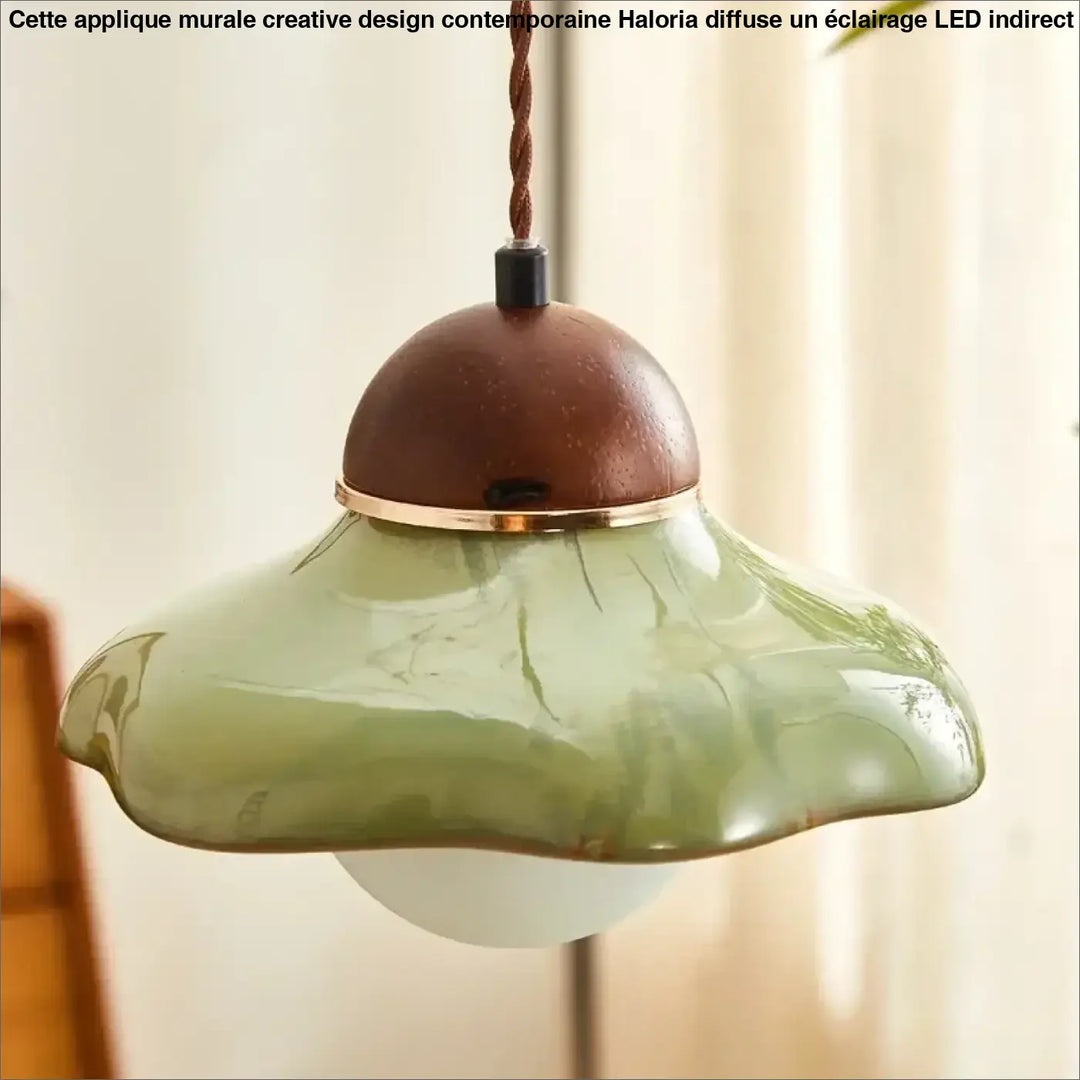 Suspension céramique style vintage naturel vert design