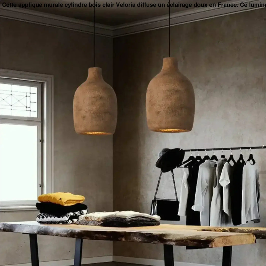Suspension luminaire chic en résine forme organique moderne