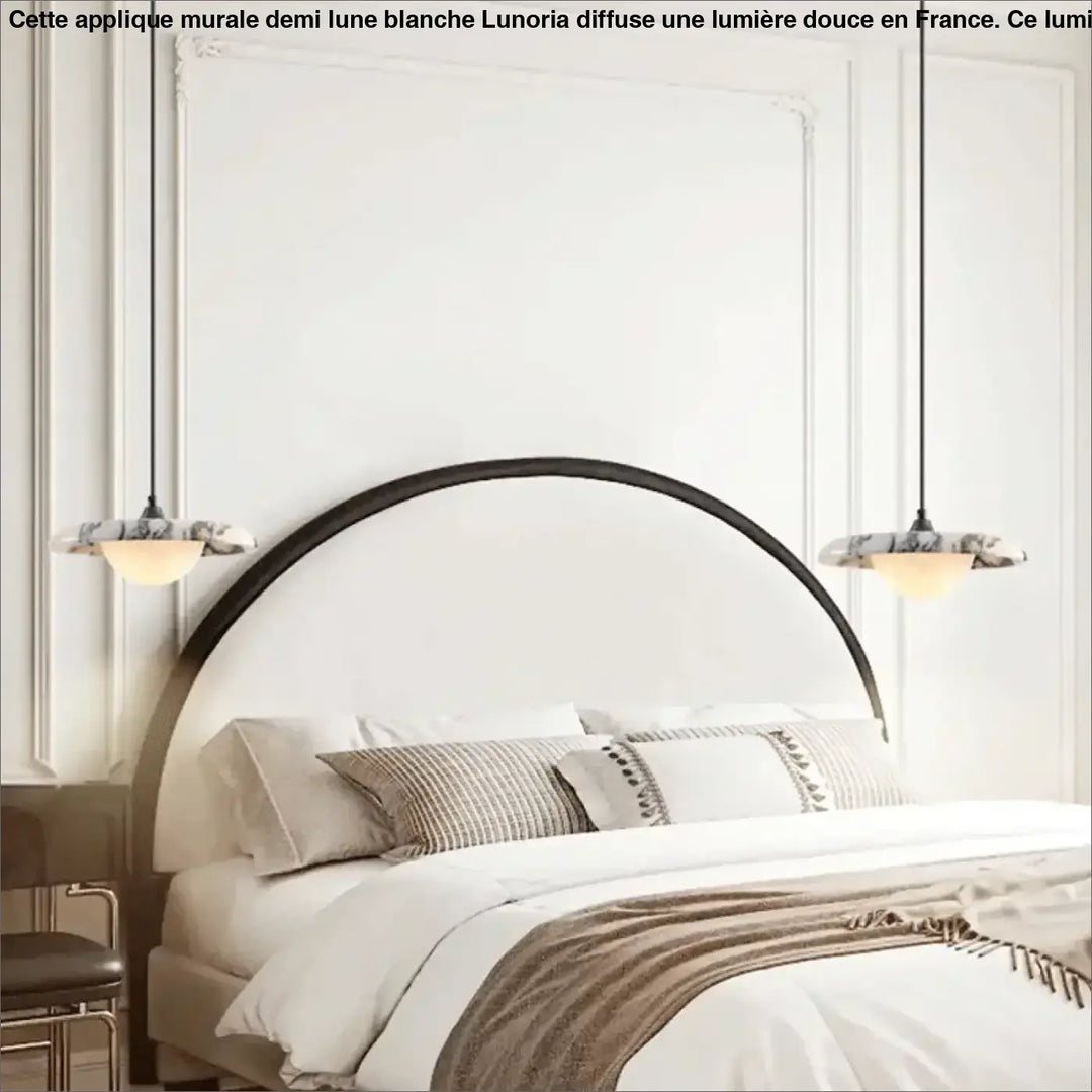 Suspension Design Avec Disque En Marbre Et Demi-Sphère


