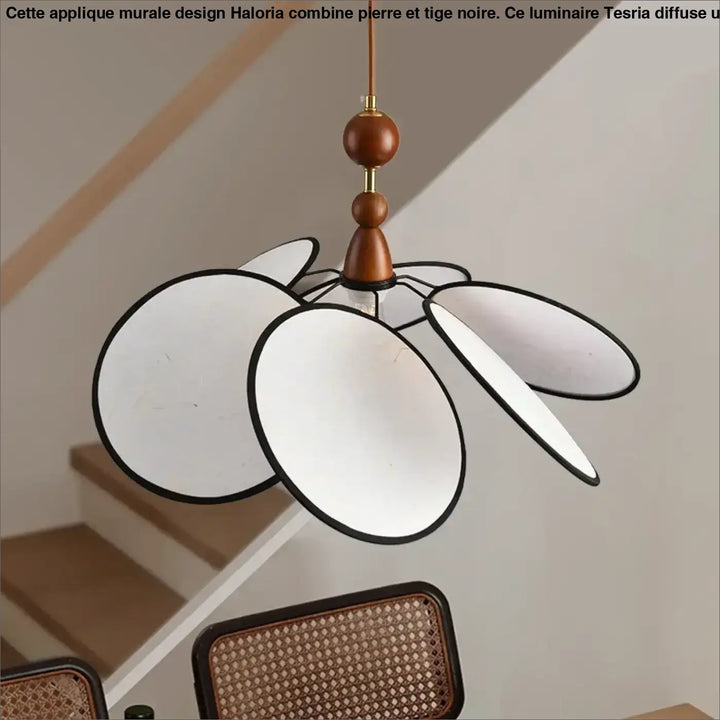 Suspension luminaire en tissu design scandinave au style épuré