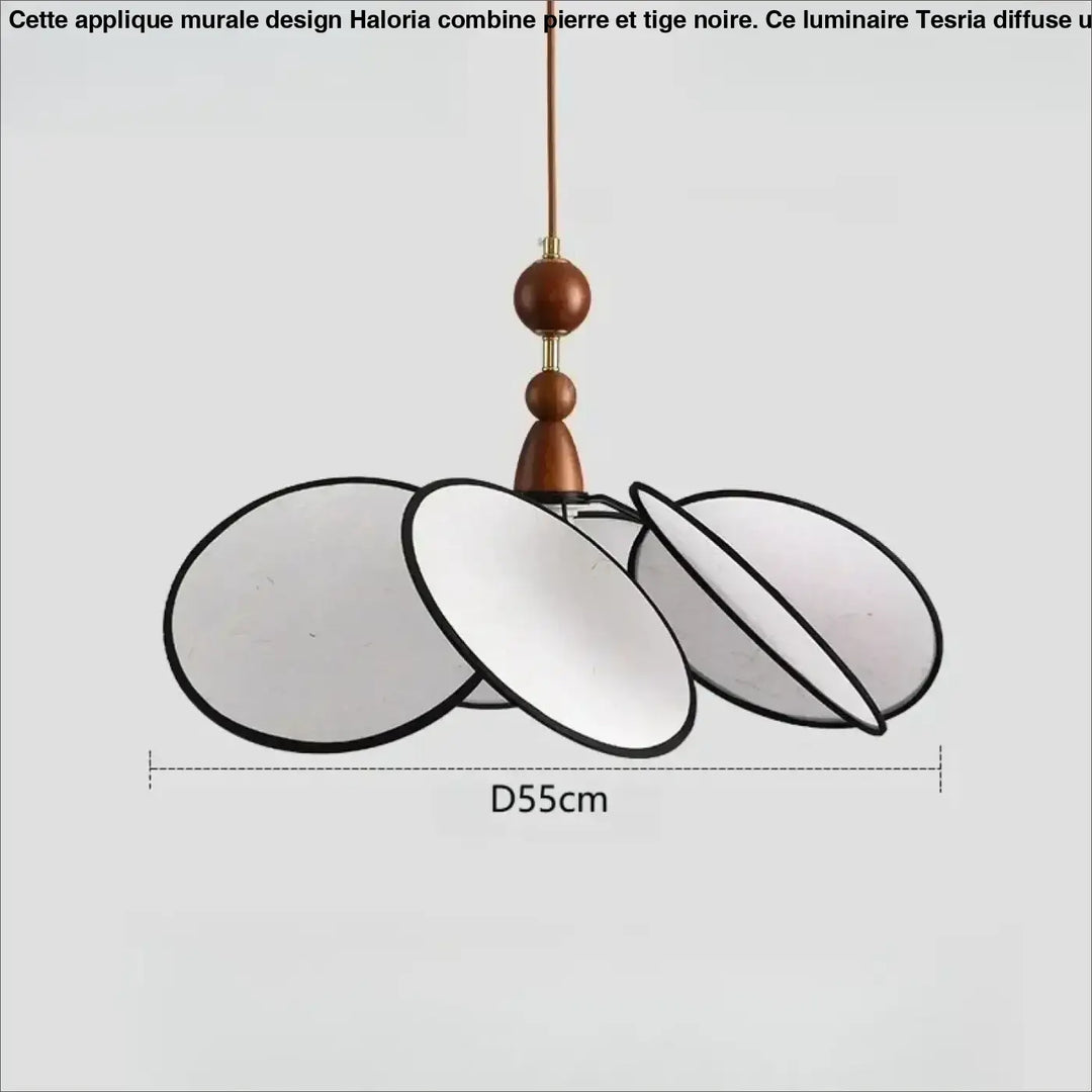Suspension luminaire en tissu design scandinave au style épuré