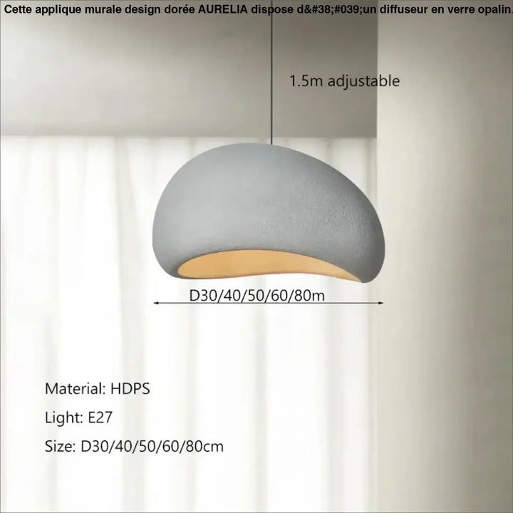 Suspension luminaire moderne en hdps design contemporain
