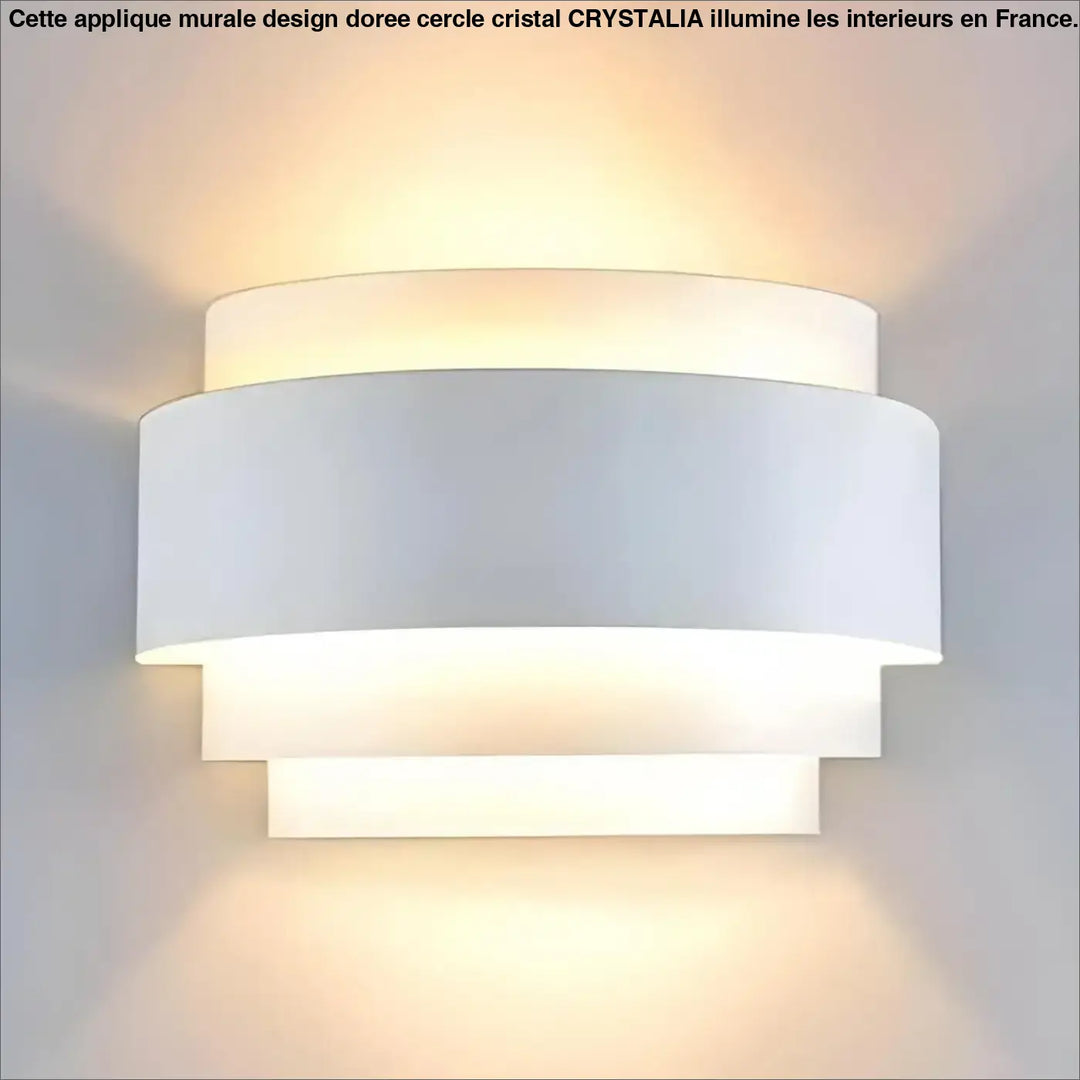 Applique Murale Led Moderne Cylindrique Blanche Lumière Haut Bas