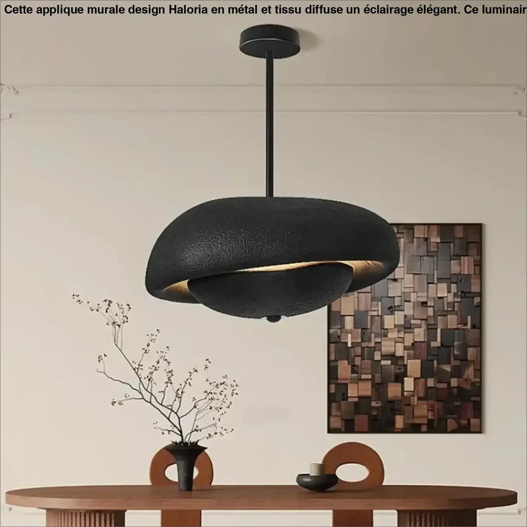Suspension Moderne Design Dôme Texturé Blanc Noir Gris Intérieur Doré