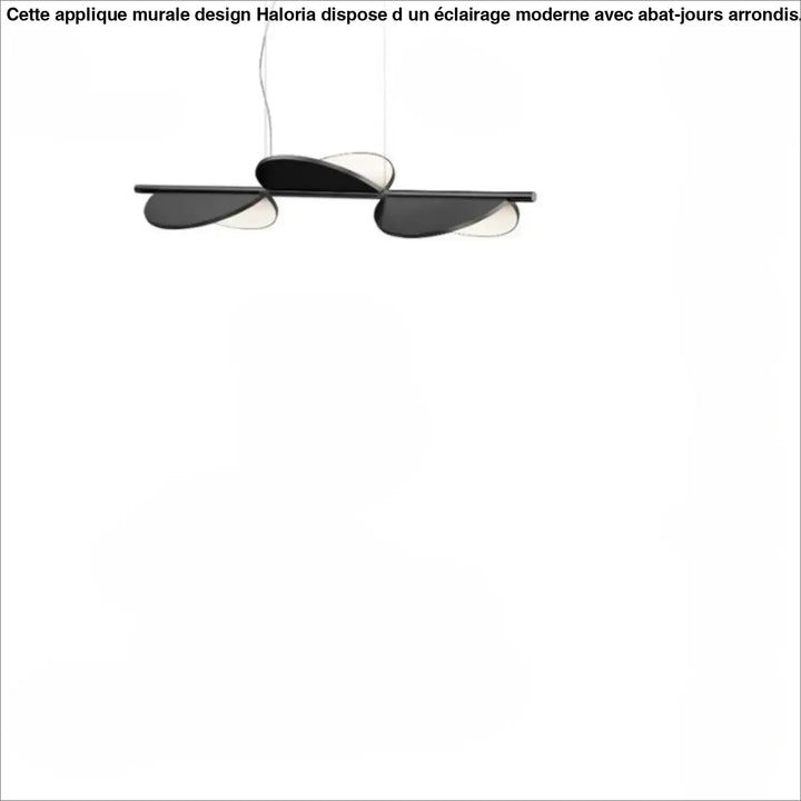 Suspension luminaire levia noir et blanc avec design minimaliste et lignes flottantes pour intérieur moderne