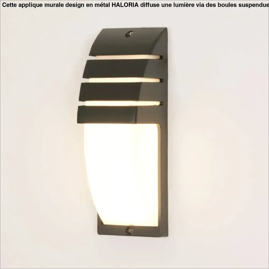 Applique murale moderne en métal noir avec diffuseur led design
