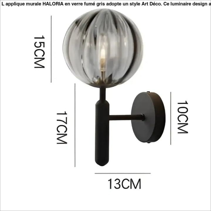 Applique murale en verre transparent design moderne