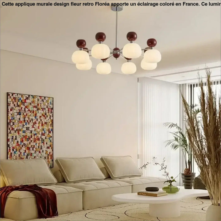 Plafonnier Moderne Globes Blancs Verre Opalin Élégant