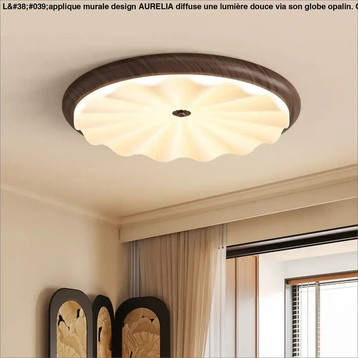 Plafonnier moderne blanc ondulé en verre luminaire led