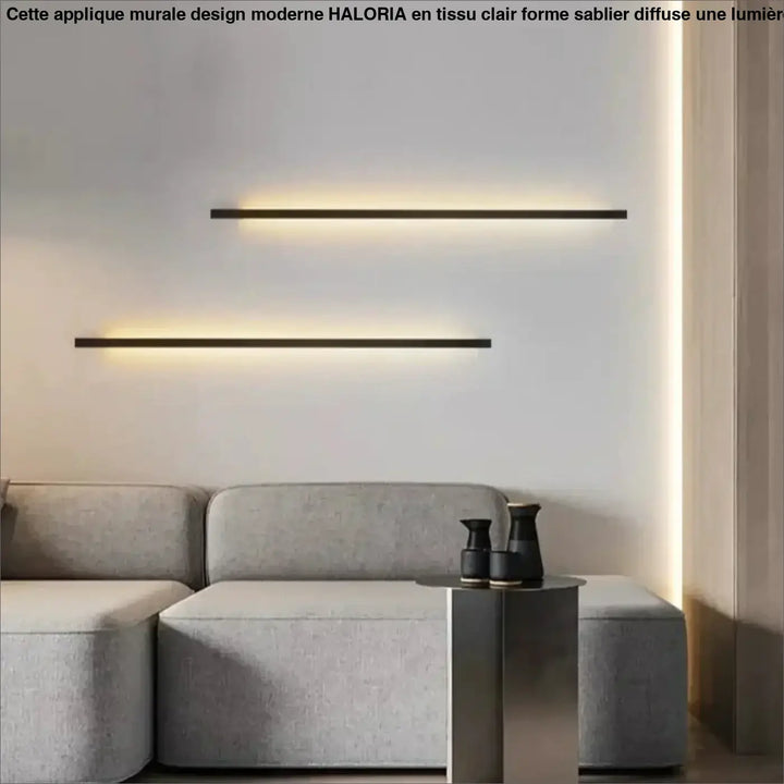 Applique Murale Moderne Verticale LED Noire Design Linéaire