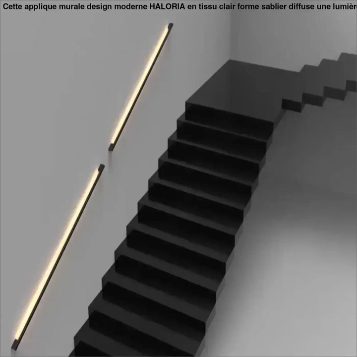 Applique Murale Moderne Verticale LED Noire Design Linéaire