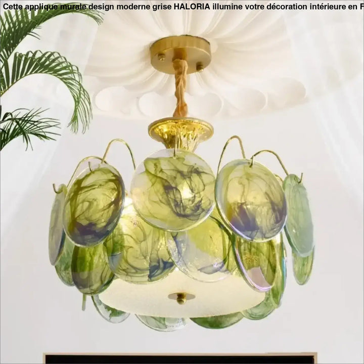 Suspension luminaire en verre style vintage élégant