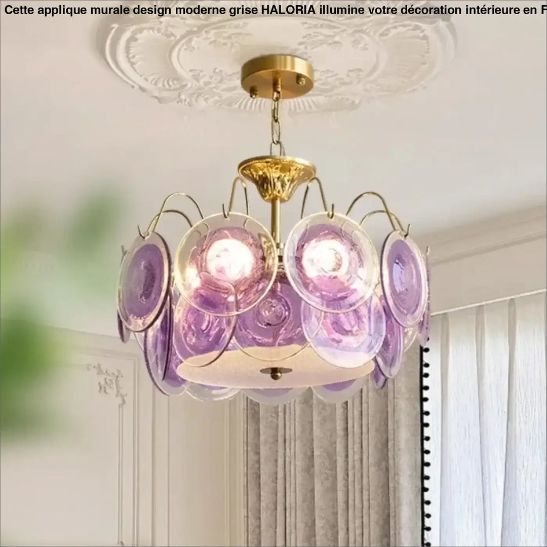 Suspension luminaire en verre style vintage élégant