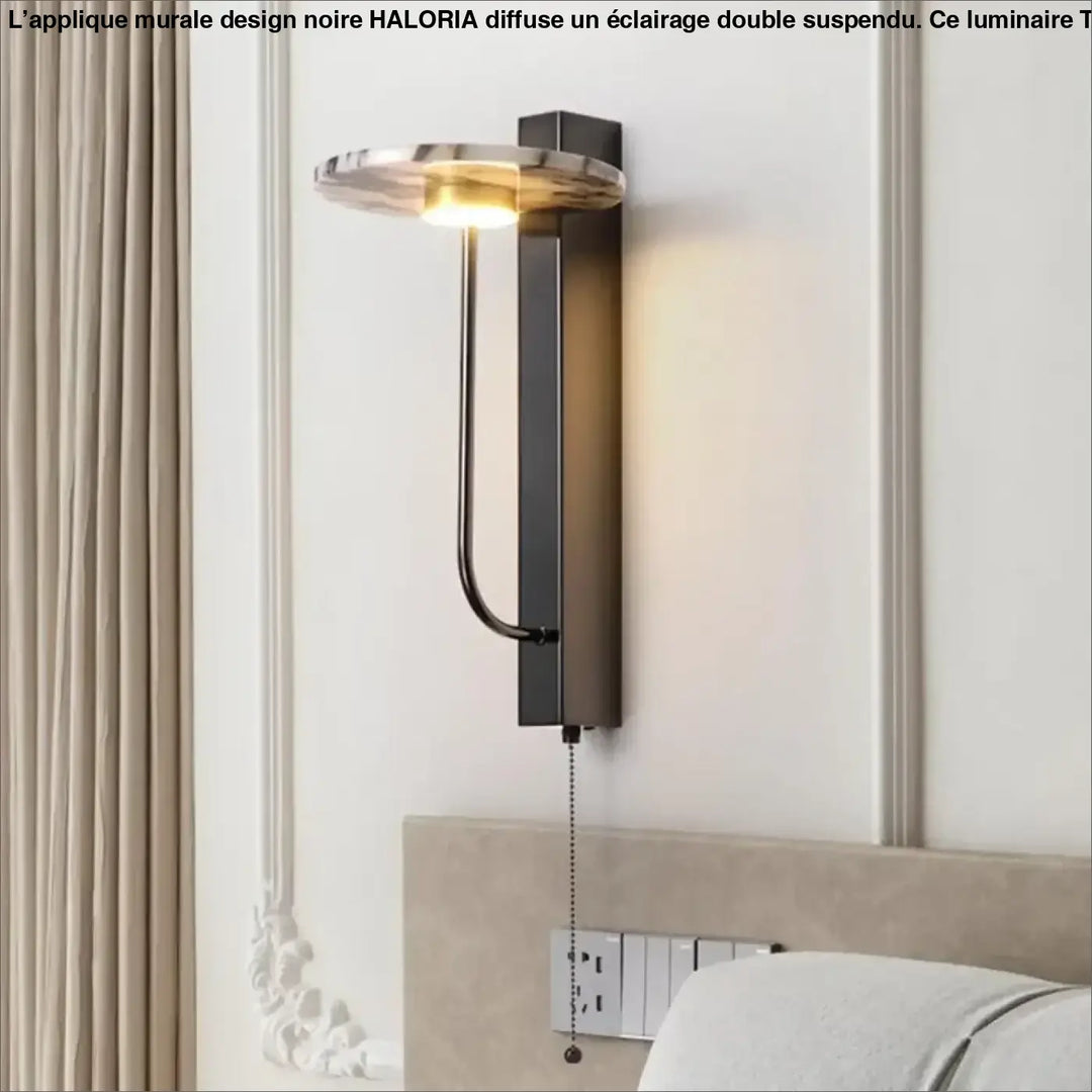 Applique Murale Minimaliste Noire Avec Éclairage Led Verticale