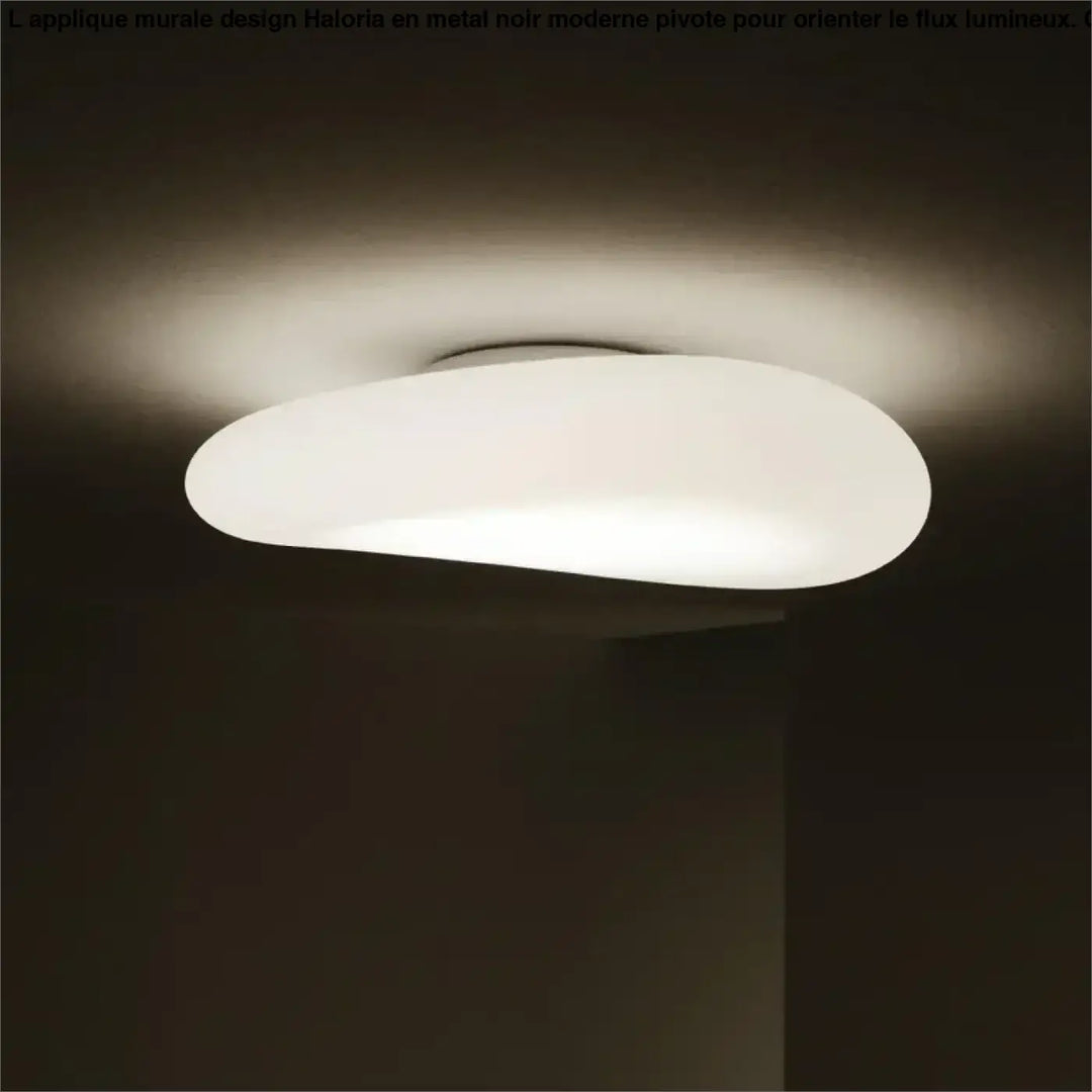 Plafonnier contemporain rond blanc led intérieur chic