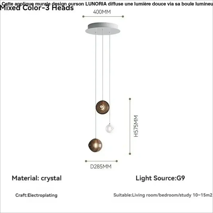 Suspension décorative haut de gamme en cristal élégante