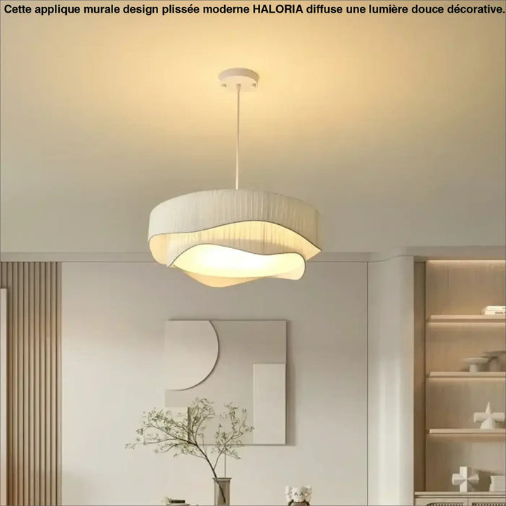 Suspension Plissée Design Blanche Pour Salle À Manger Moderne

