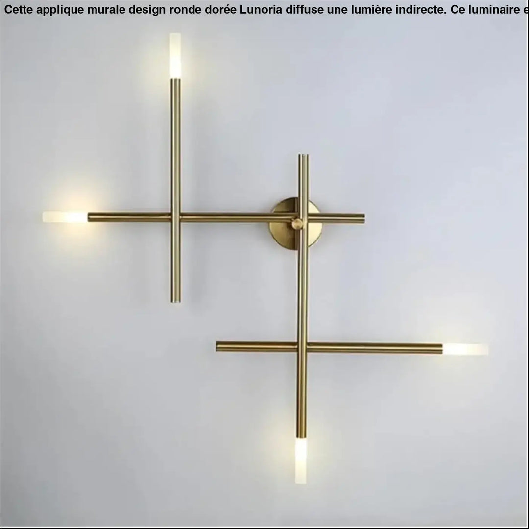 Applique murale moderne design géométrique LED croix noire