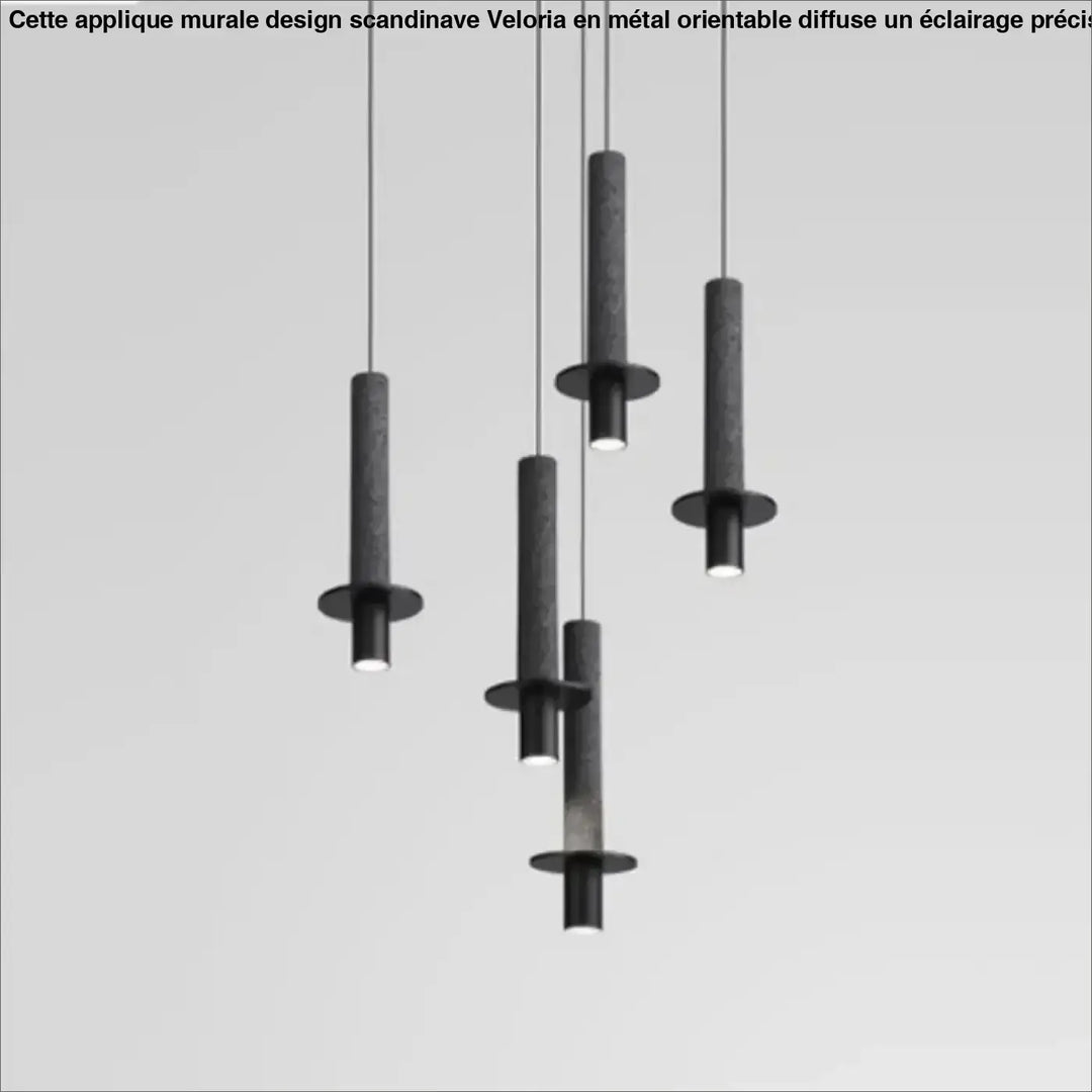 Suspension design minimaliste tube en pierre et laiton