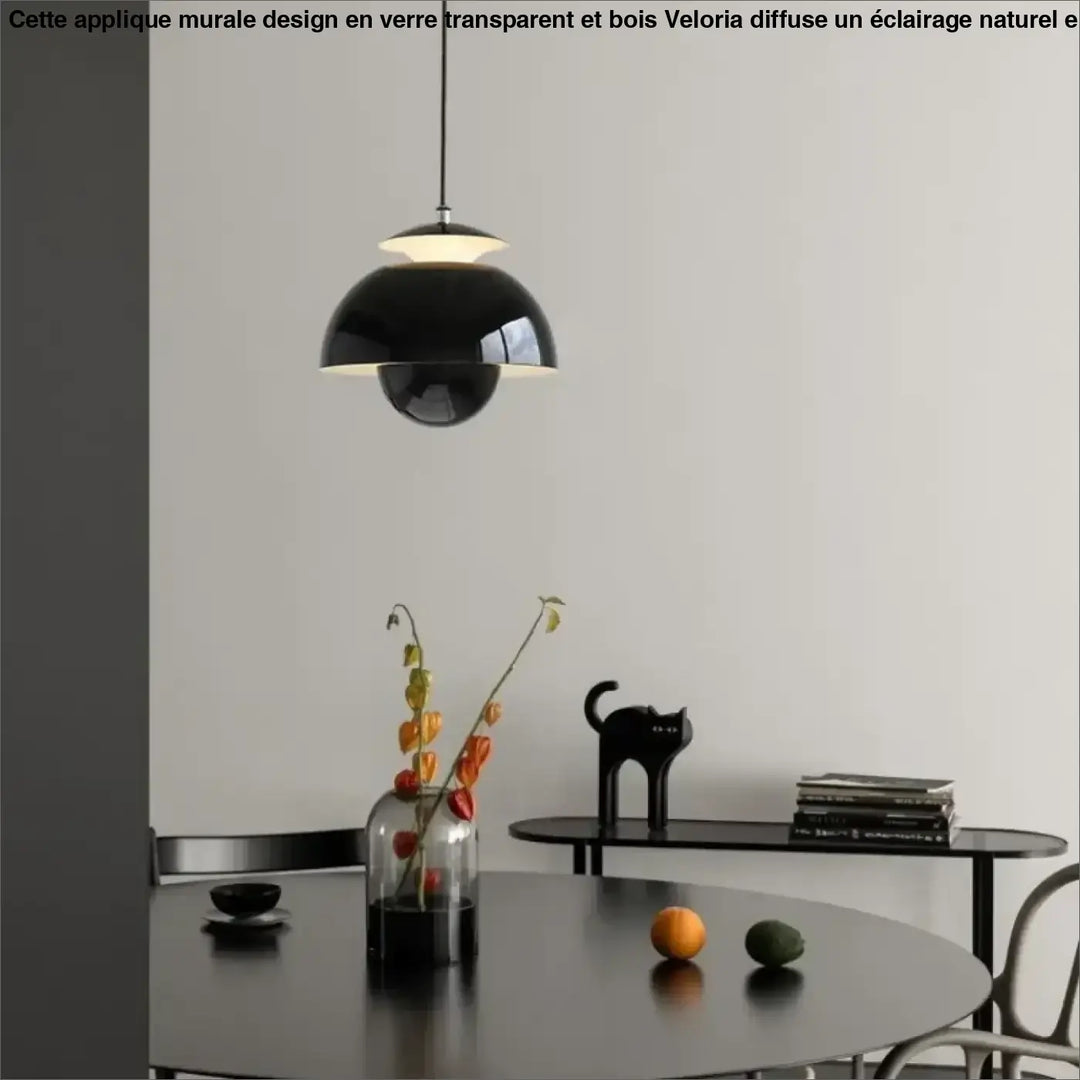 Suspension luminaire design épuré en métal au style contemporain