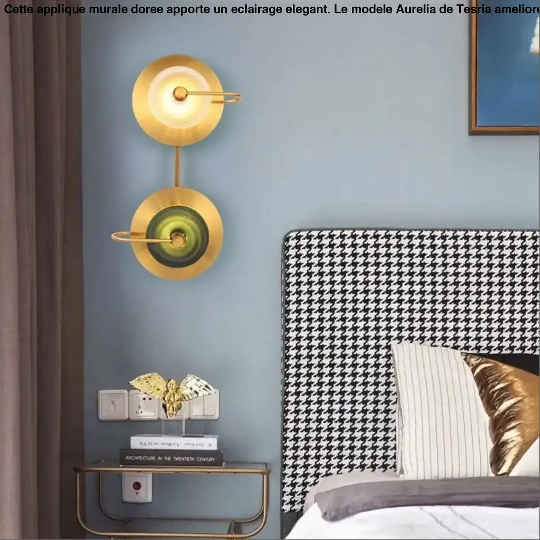 Applique Murale Dorée Chambre Design Contemporain