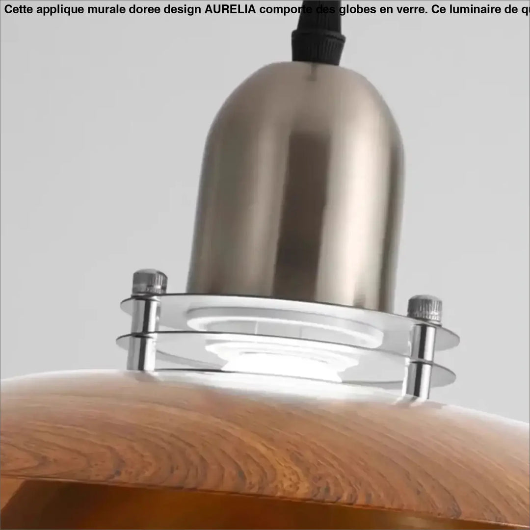 Suspension design métal et bois moderne pour éclairage élégant