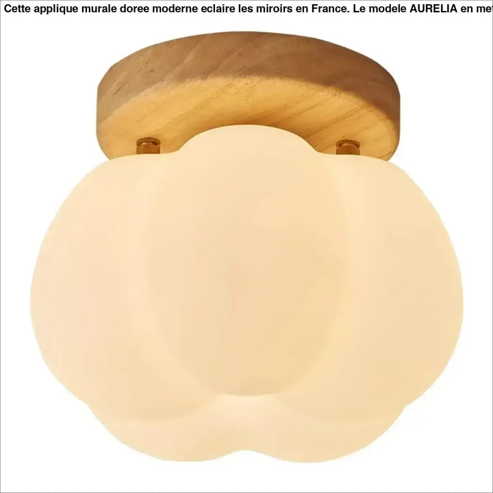 Plafonnier led fleur bois style contemporain design